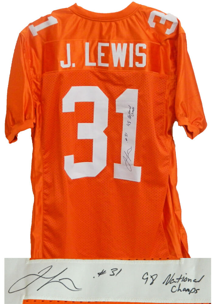 Jamal Lewis Signed Tennessee Orange Custom Jersey w/98 National Champs - LEWJRY306 - Jamal Lewis Signed Tennessee Orange Custom Jersey w/98 National Champs product image