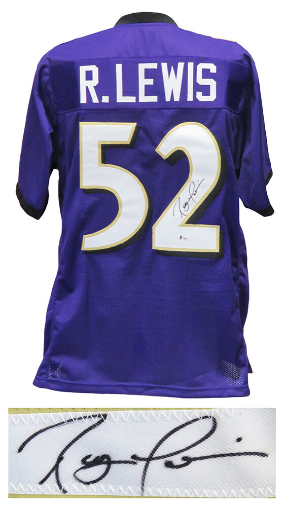 Ray Lewis Signed Purple Custom Football Jersey (Beckett Hologram) - LEWJRY309 - Ray Lewis Signed Purple Custom Football Jersey (Beckett Hologram) product image