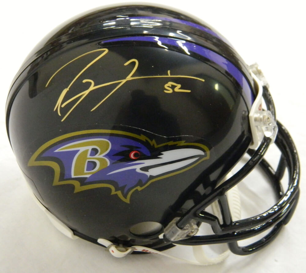 Ray Lewis Signed Baltimore Ravens Riddell Replica Mini Helmet - LEWMIN303 - Ray Lewis Signed Baltimore Ravens Riddell Replica Mini Helmet product image