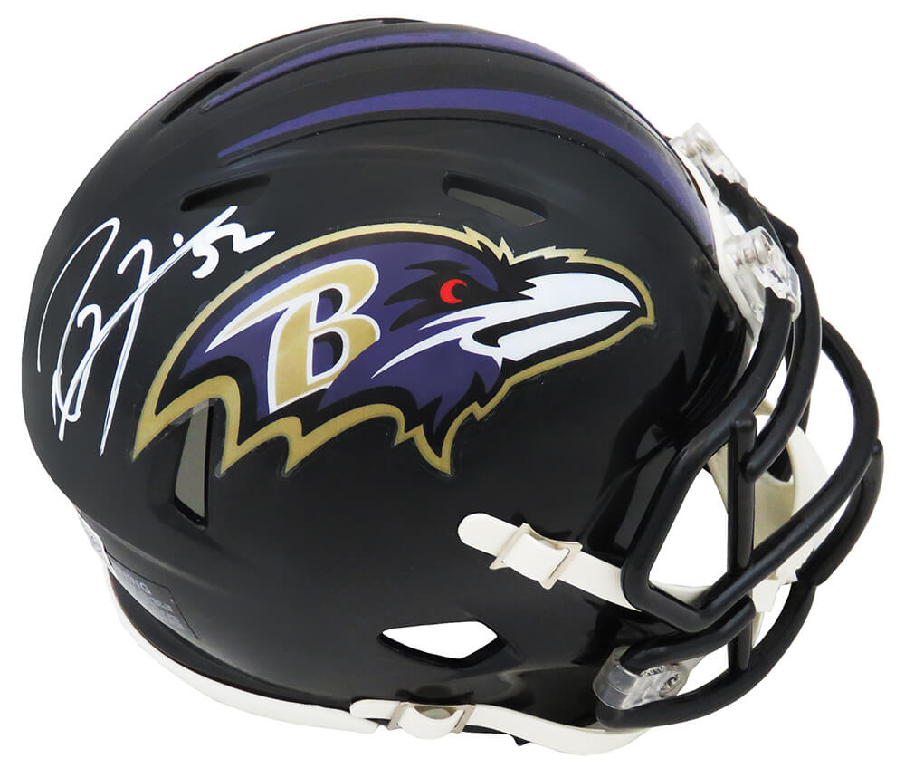 Ray Lewis Signed Baltimore Ravens Riddell Speed Mini Helmet  (Beckett) - LEWMIN308 - Ray Lewis Signed Baltimore Ravens Riddell Speed Mini Helmet (Beckett) product image