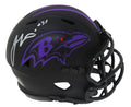 Jamal Lewis Signed Baltimore Ravens Eclipse Black Matte Riddell Speed Mini Helmet - LEWMIN313 - Jamal Lewis Signed Baltimore Ravens Eclipse Black Matte Riddell Speed Mini Helmet product image