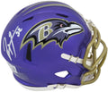 Ray Lewis Signed Baltimore Ravens FLASH Riddell Speed Mini Helmet (Beckett) - LEWMIN330 - Ray Lewis Signed Baltimore Ravens FLASH Riddell Speed Mini Helmet (Beckett) product image