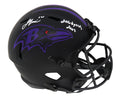 Jamal Lewis Signed Baltimore Ravens Eclips Black Matte Riddell Full Size Speed Replica Helmet w/2066 Yds 2003 - LEWREP309 - Jamal Lewis Signed Baltimore Ravens Eclips Black Matte Riddell Full Size Speed Replica Helmet w/2066 Yds 2003 product image