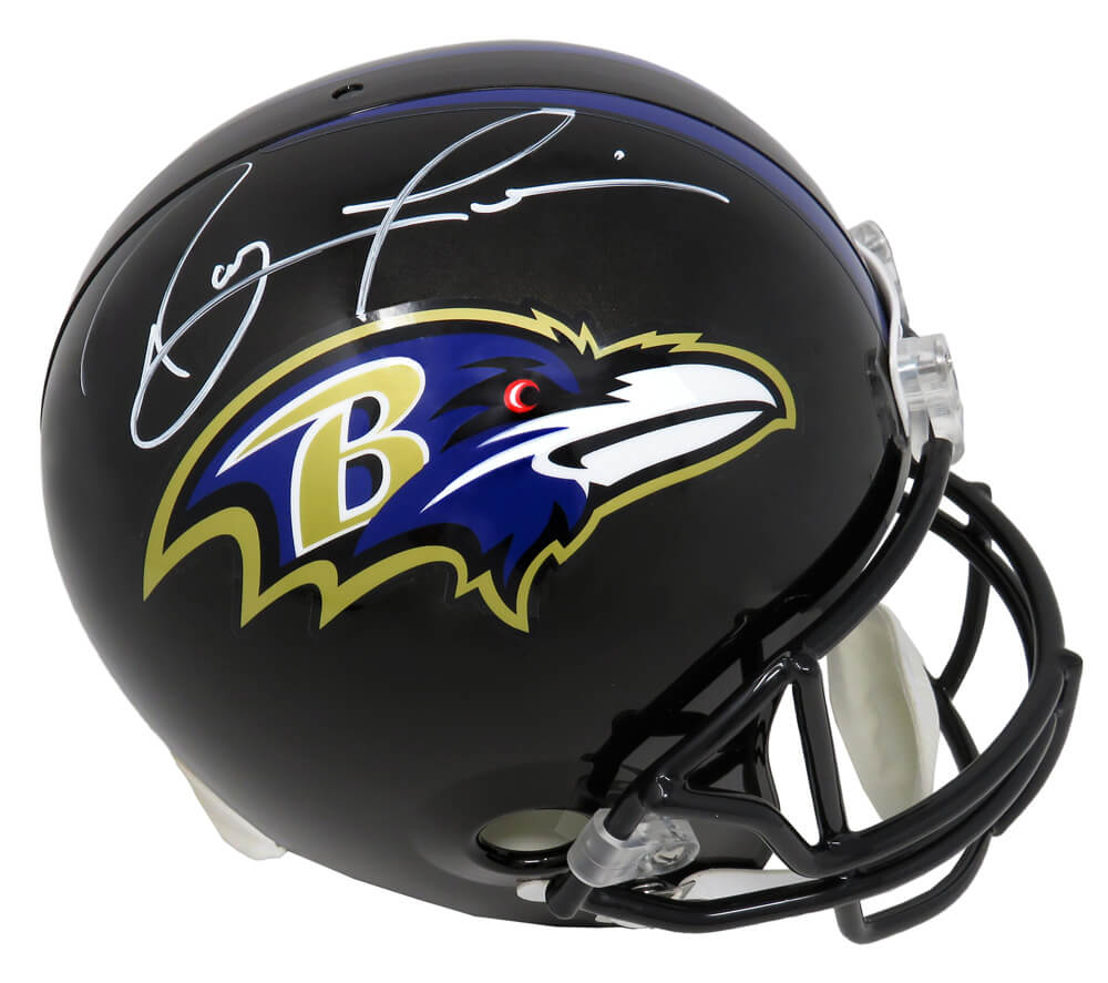 Ray Lewis Signed Baltimore Ravens Riddell Full-Size Replica Helmet (Beckett) - LEWREP311 - Ray Lewis Signed Baltimore Ravens Riddell Full-Size Replica Helmet (Beckett) product image