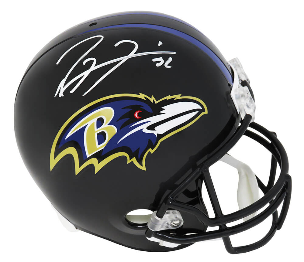 Ray Lewis Signed Ravens Riddell Full Size Replica Helmet - LEWREP313 - Ray Lewis Signed Ravens Riddell Full Size Replica Helmet product image
