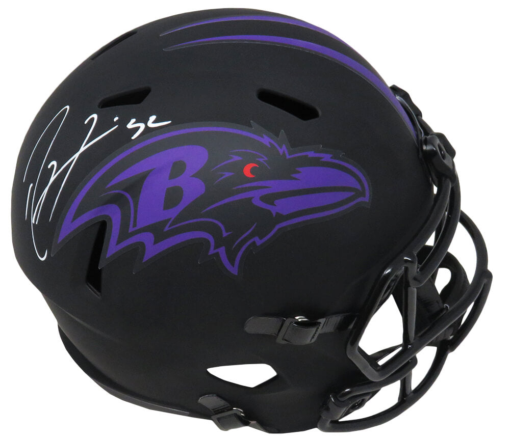 Ray Lewis Signed Baltimore Ravens Eclipse Black Matte Riddell Full Size Speed Replica Helmet - LEWREP314 - Ray Lewis Signed Baltimore Ravens Eclipse Black Matte Riddell Full Size Speed Replica Helmet product image