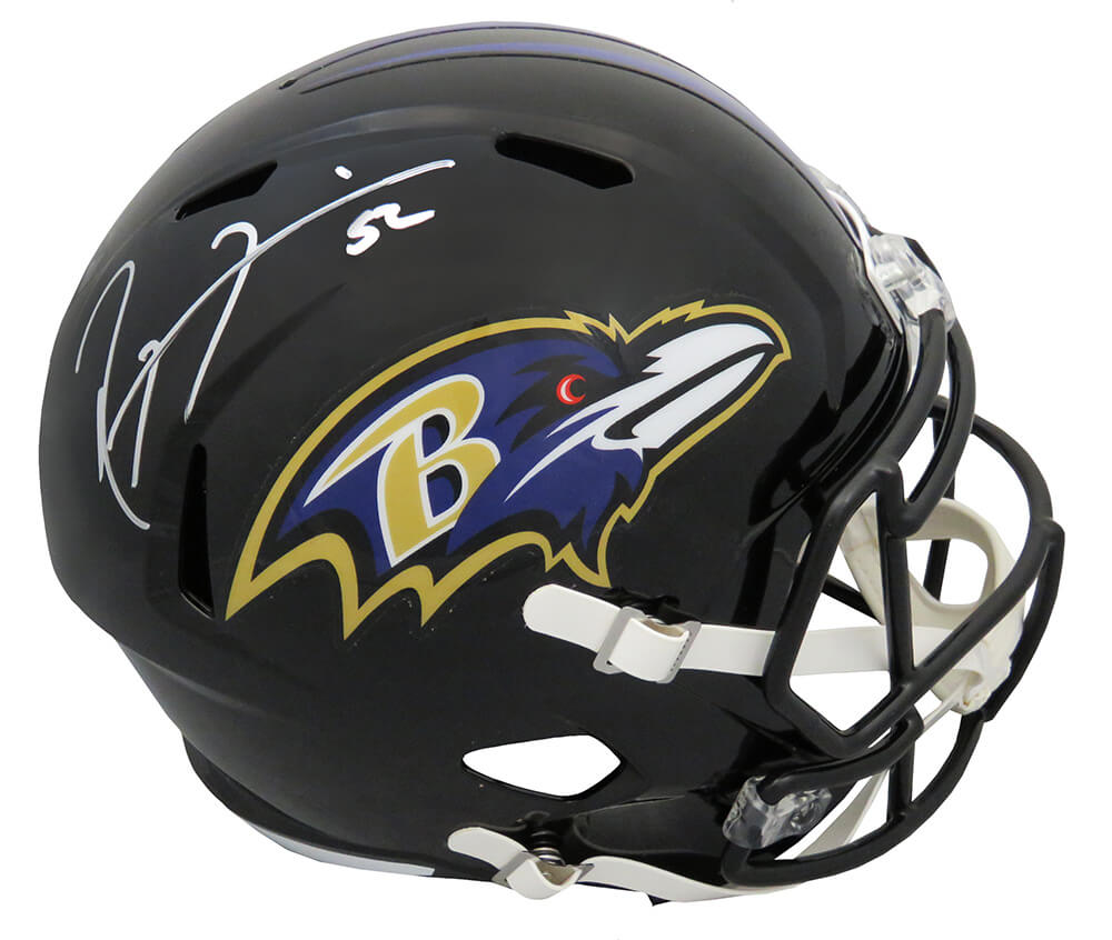 Ray Lewis Signed Baltimore Ravens Riddell Full Size Speed Replica Helmet - LEWREP315 - Ray Lewis Signed Baltimore Ravens Riddell Full Size Speed Replica Helmet product image