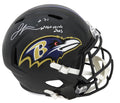 Jamal Lewis Signed Baltimore Ravens Riddell Full Size Speed Replica Helmet w/2,066 Yds 2003 - LEWREP332 - Jamal Lewis Signed Baltimore Ravens Riddell Full Size Speed Replica Helmet w/2,066 Yds 2003 product image