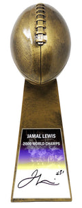 Jamal Lewis Signed Football World Champion 15 Inch Replica Gold Trophy - LEWTRO301 - Jamal Lewis Signed Football World Champion 15 Inch Replica Gold Trophy product image