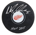 Nicklas Lidstrom Signed Detroit Red Wings Logo Hockey Puck w/HOF 2015 - LIDPUC400 - Nicklas Lidstrom Signed Detroit Red Wings Logo Hockey Puck w/HOF 2015 product image