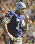Bob Lilly Signed Cowboys Navy Jersey Close Up Action 8x10 Photo w/HOF'80 - LIL08P306 - Bob Lilly Signed Cowboys Navy Jersey Close Up Action 8x10 Photo w/HOF'80 product image