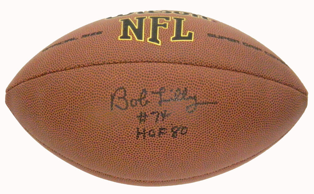 Bob Lilly Signed Wilson NFL Super Grip Full-Size Football w/HOF'80 - LILFTB300 - Bob Lilly Signed Wilson NFL Super Grip Full-Size Football w/HOF'80 product image
