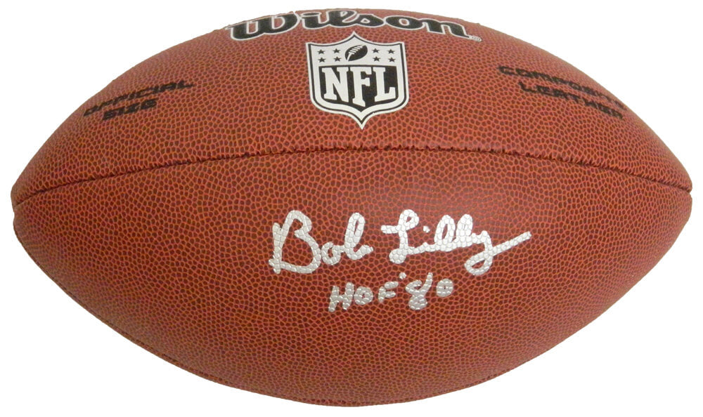 Bob Lilly Signed Wilson Limited NFL Full Size Football w/HOF 80 - LILFTB301 - Bob Lilly Signed Wilson Limited NFL Full Size Football w/HOF 80 product image