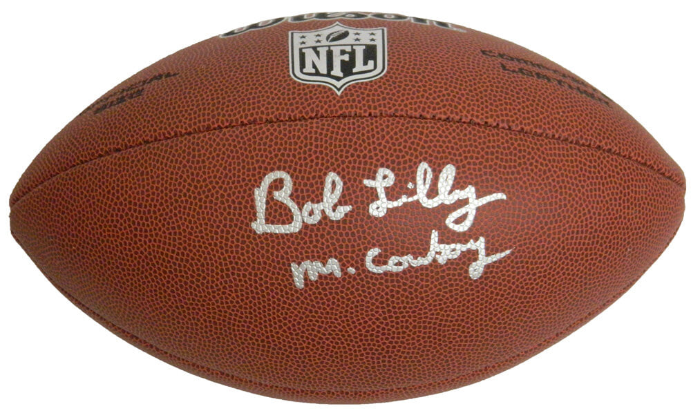Bob Lilly Signed Wilson Limited NFL Full Size Football w/Mr Cowboy - LILFTB302 - Bob Lilly Signed Wilson Limited NFL Full Size Football w/Mr Cowboy product image
