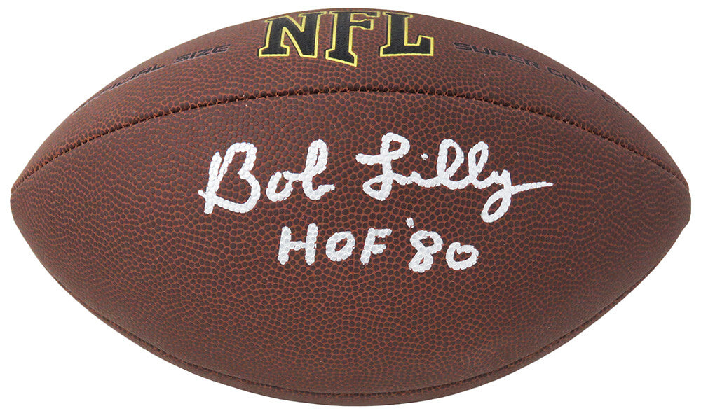 Bob Lilly Signed Wilson Super Grip Full Size NFL Football w/HOF'80 - LILFTB305 - Bob Lilly Signed Wilson Super Grip Full Size NFL Football w/HOF'80 product image