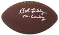 Bob Lilly Signed Wilson Super Grip Full Size NFL Football w/Mr Cowboy - LILFTB307 - Bob Lilly Signed Wilson Super Grip Full Size NFL Football w/Mr Cowboy product image