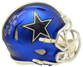 Bob Lilly Signed Dallas Cowboys Blaze Riddell Mini Helmet w/HOF'80 - LILMIN304 - Bob Lilly Signed Dallas Cowboys Blaze Riddell Mini Helmet w/HOF'80 product image