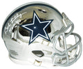 Bob Lilly Signed Dallas Cowboys Chrome Riddell Mini Helmet w/HOF'80 - LILMIN305 - Bob Lilly Signed Dallas Cowboys Chrome Riddell Mini Helmet w/HOF'80 product image