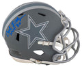 Bob Lilly Signed Dallas Cowboys SLATE Riddell Speed Mini Helmet w/HOF'80 - LILMIN312 - Bob Lilly Signed Dallas Cowboys SLATE Riddell Speed Mini Helmet w/HOF'80 product image