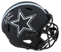 Bob Lilly Signed Dallas Cowboys Eclipse Black Matte Riddell Full Size Speed Replica Helmet w/HOF'80, Mr Cowboy - LILREP309 - Bob Lilly Signed Dallas Cowboys Eclipse Black Matte Riddell Full Size Speed Replica Helmet w/HOF'80, Mr Cowboy product image