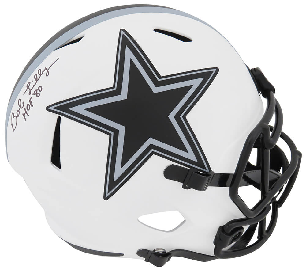 Bob Lilly Signed Dallas Cowboys Lunar Eclipse Riddell Full Size Speed Replica Helmet w/HOF'80 - LILREP310 - Bob Lilly Signed Dallas Cowboys Lunar Eclipse Riddell Full Size Speed Replica Helmet w/HOF'80 product image