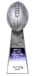 Bob Lilly Signed Football World Champion 15 Inch Replica Silver Trophy w/HOF'80 - LILTRO300 - Bob Lilly Signed Football World Champion 15 Inch Replica Silver Trophy w/HOF'80 product image