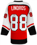 Eric Lindros Signed Orange Custom Hockey Jersey - LINJRY402 - Eric Lindros Signed Orange Custom Hockey Jersey product image