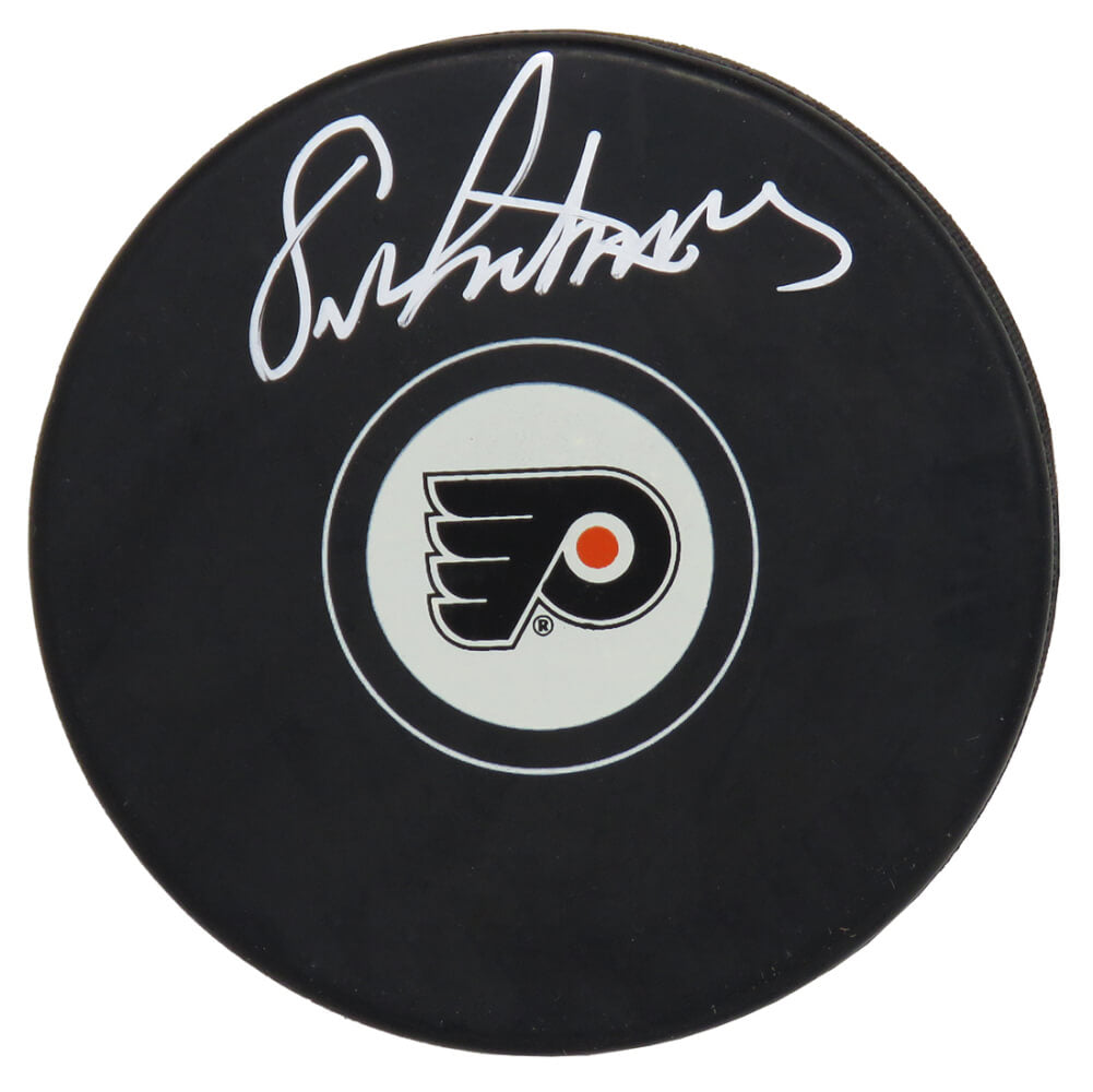 Eric Lindros Signed Philadelphia Flyers Logo Hockey Puck - LINPUC410 - Eric Lindros Signed Philadelphia Flyers Logo Hockey Puck product image