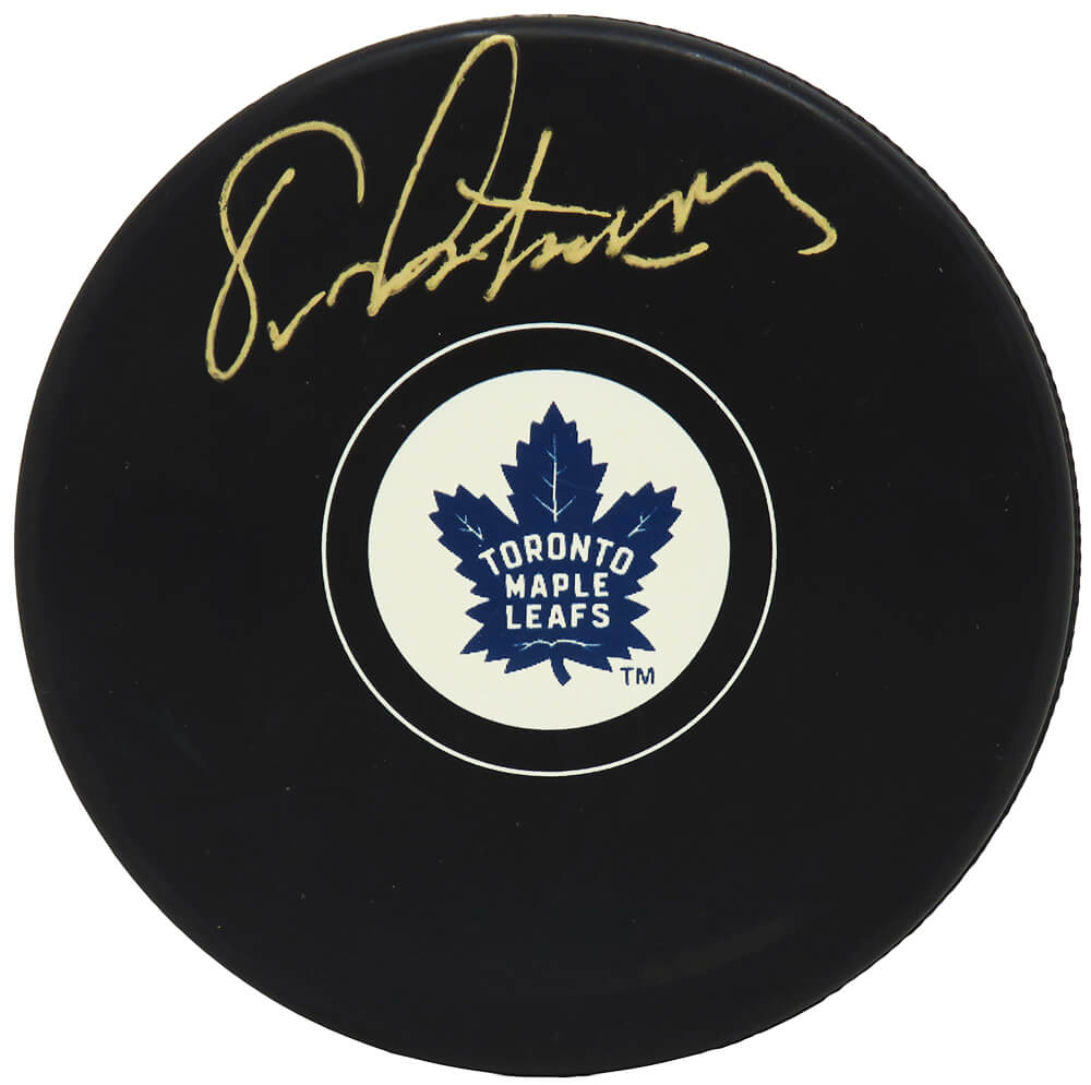 Eric Lindros Signed Toronto Maple Leafs Logo Hockey Puck - LINPUC412 - Eric Lindros Signed Toronto Maple Leafs Logo Hockey Puck product image