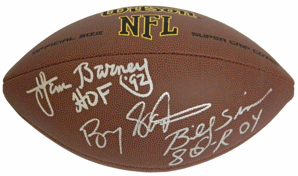 Barry Sanders, Lem Barney & Billy Sims Signed Wilson Super Grip Full-Size Football w/HOF 92, 80 ROY - LIOFTB300 - Barry Sanders, Lem Barney & Billy Sims Signed Wilson Super Grip Full-Size Football w/HOF 92, 80 ROY product image