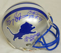 Barry Sanders, Lem Barney & Billy Sims Signed Lions Riddell Throwback Mini Helmet w/HOF 92, 80 ROY - LIOMIN300 - Barry Sanders, Lem Barney & Billy Sims Signed Lions Riddell Throwback Mini Helmet w/HOF 92, 80 ROY product image