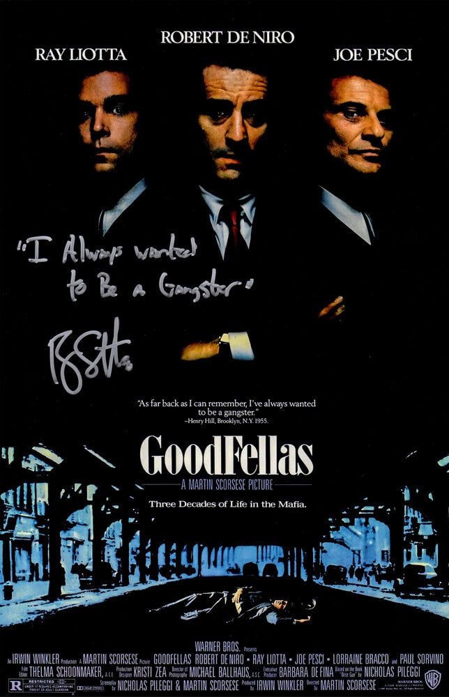 Ray Liotta Signed Goodfellas 11x17 Movie Poster w/I Always Wanted To Be A Gangster - LIOPST504 - Ray Liotta Signed Goodfellas 11x17 Movie Poster w/I Always Wanted To Be A Gangster product image