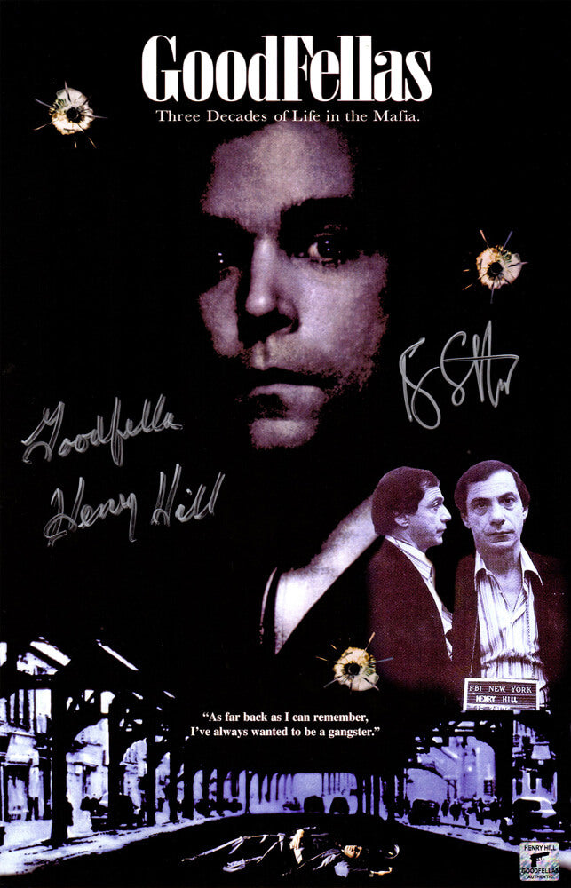 Ray Liotta & Henry Hill Dual Signed Goodfellas 11x17 Movie Posters w/Goodfella - LIOPST505 - Ray Liotta & Henry Hill Dual Signed Goodfellas 11x17 Movie Posters w/Goodfella product image