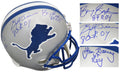 Barry Sanders, Lem Barney & Billy Sims Signed Detroit Lions Throwback Riddell Full Size Replica Helmet w/ROY Insc. - LIOREP300 - Barry Sanders, Lem Barney & Billy Sims Signed Detroit Lions Throwback Riddell Full Size Replica Helmet w/ROY Insc. product image