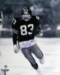 Louis Lipps Signed Pittsburgh Steelers B&W Black Jersey Action 16x20 Photo - LIP16P301 - Louis Lipps Signed Pittsburgh Steelers B&W Black Jersey Action 16x20 Photo product image
