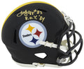 Louis Lipps Signed Pittsburgh Steelers Riddell Speed Mini Helmet w/ROY'84 - LIPMIN301 - Louis Lipps Signed Pittsburgh Steelers Riddell Speed Mini Helmet w/ROY'84 product image