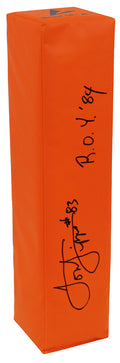 Louis Lipps Signed BSN Orange Football Endzone Pylon w/ROY'84 - LIPPYL300 - Louis Lipps Signed BSN Orange Football Endzone Pylon w/ROY'84 product image
