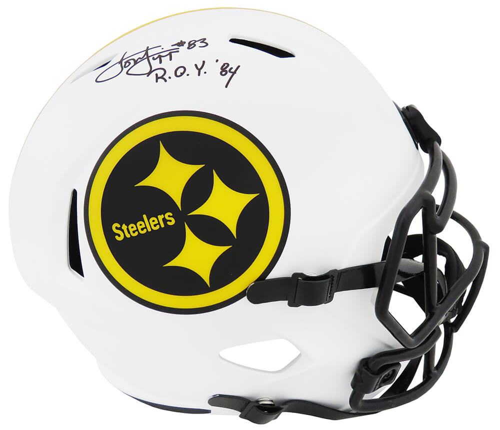 Louis Lipps Signed Pittsburgh Steelers Lunar Eclipse Riddell Full Size Speed Replica Helmet w/ROY'84 - LIPREP301 - Louis Lipps Signed Pittsburgh Steelers Lunar Eclipse Riddell Full Size Speed Replica Helmet w/ROY'84 product image