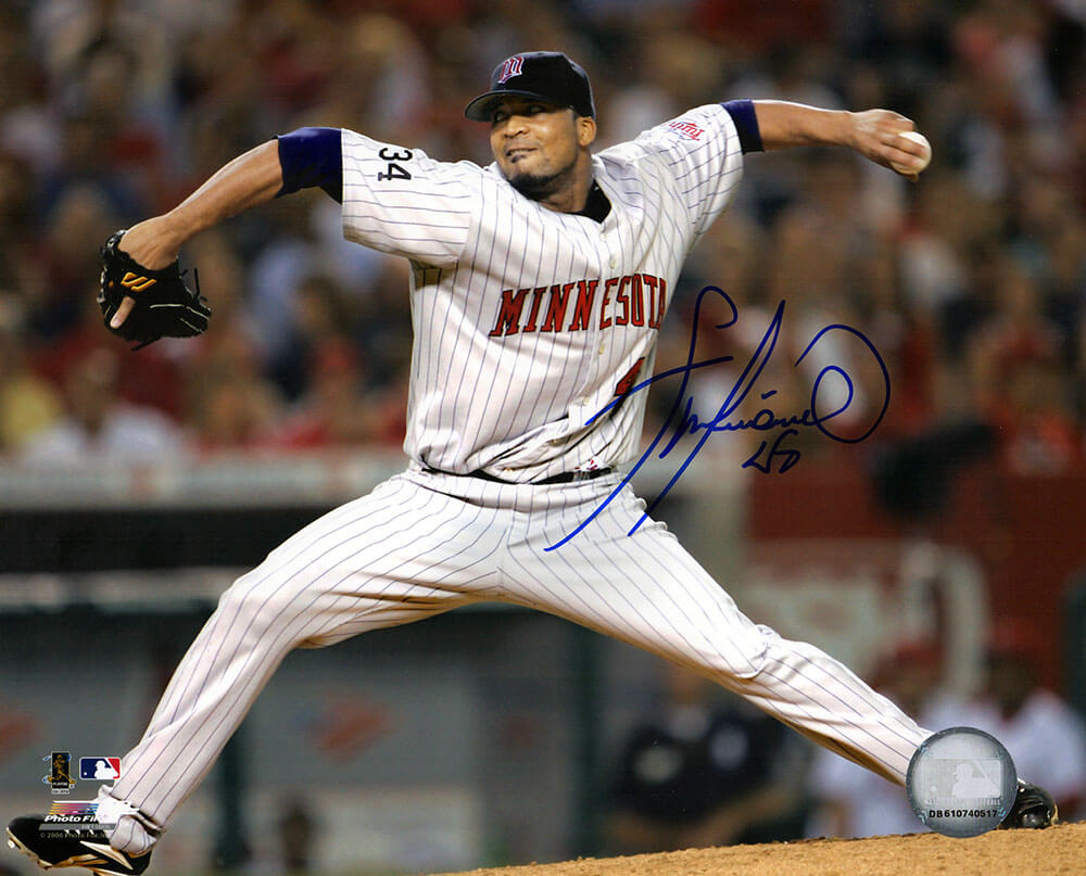 Francico Liriano Signed Minnesota Twins Pitching 8x10 Photo - LIR08P100TW - Francico Liriano Signed Minnesota Twins Pitching 8x10 Photo product image