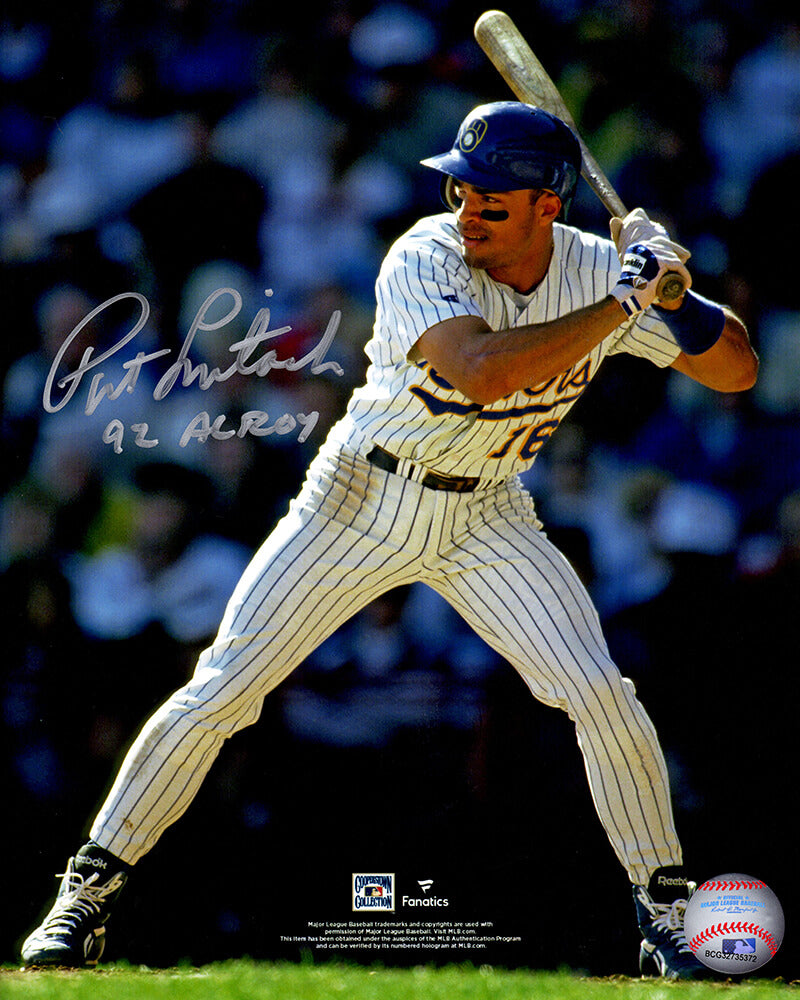 Pat Listach Signed Milwaukee Brewers Batting Action 8x10 Photo w/92 AL ROY - LIS08P100 - Pat Listach Signed Milwaukee Brewers Batting Action 8x10 Photo w/92 AL ROY product image