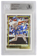 Pat Listach Signed Milwaukee Brewers 1992 Topps Trade Gold Baseball Rookie Card #65T w/92 AL ROY - (Beckett Encapsulated) - LISCAR104 - Pat Listach Signed Milwaukee Brewers 1992 Topps Trade Gold Baseball Rookie Card #65T w/92 AL ROY - (Beckett Encapsulated) product image