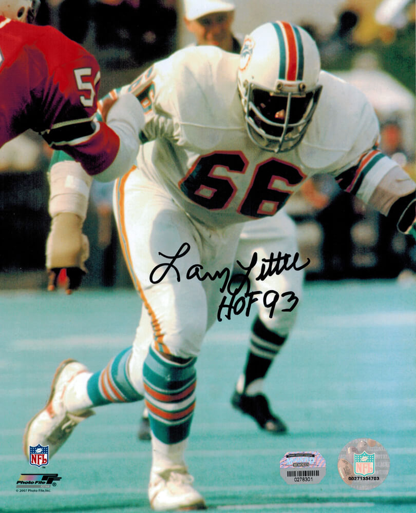 Larry Little Signed Dolphins Action 8x10 Photo w/HOF'93 - LIT08P300 - Larry Little Signed Dolphins Action 8x10 Photo w/HOF'93 product image