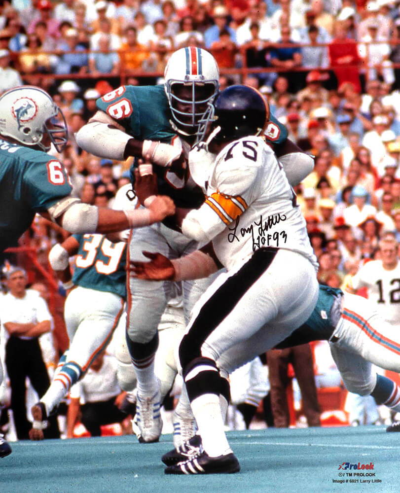 Larry Little Signed Miami Dolphins Action vs Steelers 16x20 Photo w/HOF'93 - LIT16P300 - Larry Little Signed Miami Dolphins Action vs Steelers 16x20 Photo w/HOF'93 product image