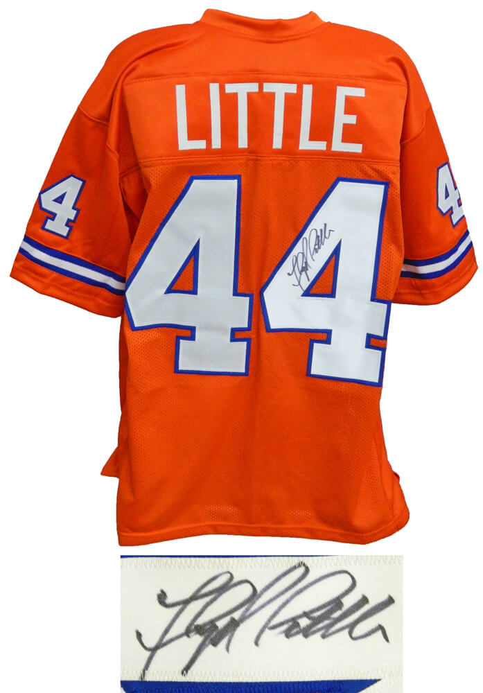 Floyd Little Signed Orange Throwback Custom Football Jersey - LITJRY303 - Floyd Little Signed Orange Throwback Custom Football Jersey product image
