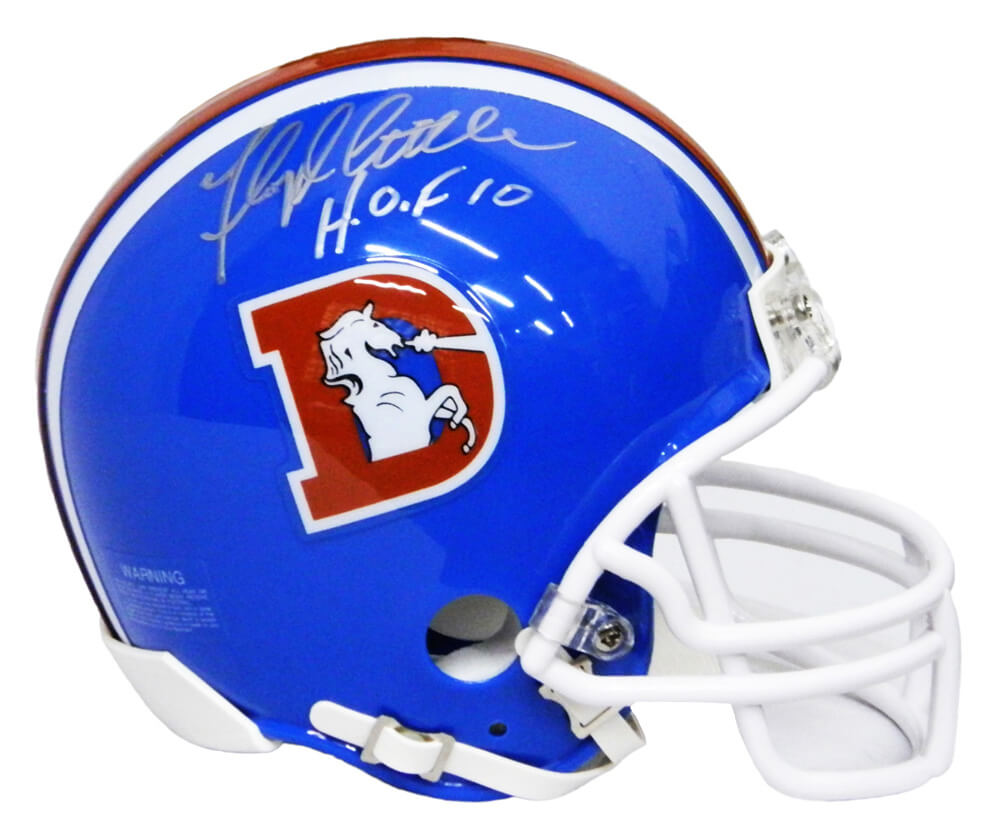 Floyd Little Signed Denver Broncos Throwback "D Logo" Riddell Mini Helmet w/HOF'10 - LITMIN306 - Floyd Little Signed Denver Broncos Throwback "D Logo" Riddell Mini Helmet w/HOF'10 product image