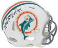 Larry Little Signed Miami Dolphins 1972 Style T/B Riddell Speed Mini Helmet w/HOF'93 - LITMIN313 - Larry Little Signed Miami Dolphins 1972 Style T/B Riddell Speed Mini Helmet w/HOF'93 product image