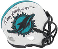 Larry Little Signed Miami Dolphins Lunar Eclipse White Matte Riddell Speed Mini Helmet w/HOF'93 - LITMIN314 - Larry Little Signed Miami Dolphins Lunar Eclipse White Matte Riddell Speed Mini Helmet w/HOF'93 product image