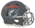 Larry Little Signed Miami Dolphins SLATE Riddell Speed Mini Helmet W/HOF'93 - LITMIN317 - Larry Little Signed Miami Dolphins SLATE Riddell Speed Mini Helmet W/HOF'93 product image