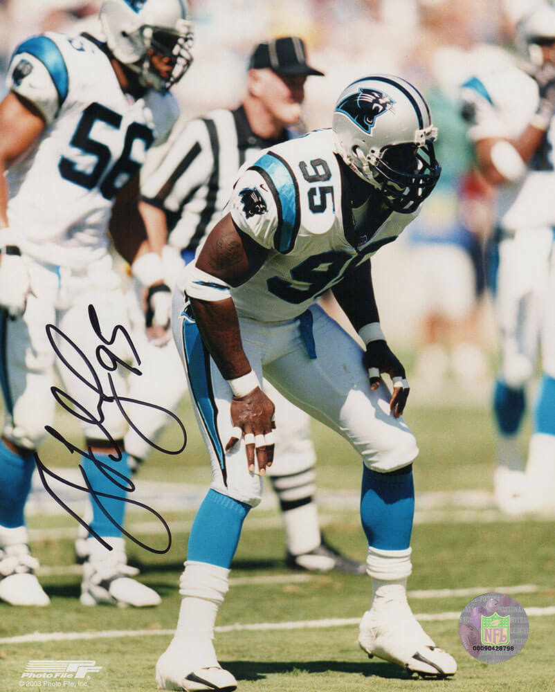 Greg Lloyd Signed Carolina Panthers White Jersey Stance 8x10 Photo - LLO08P310 - Greg Lloyd Signed Carolina Panthers White Jersey Stance 8x10 Photo product image