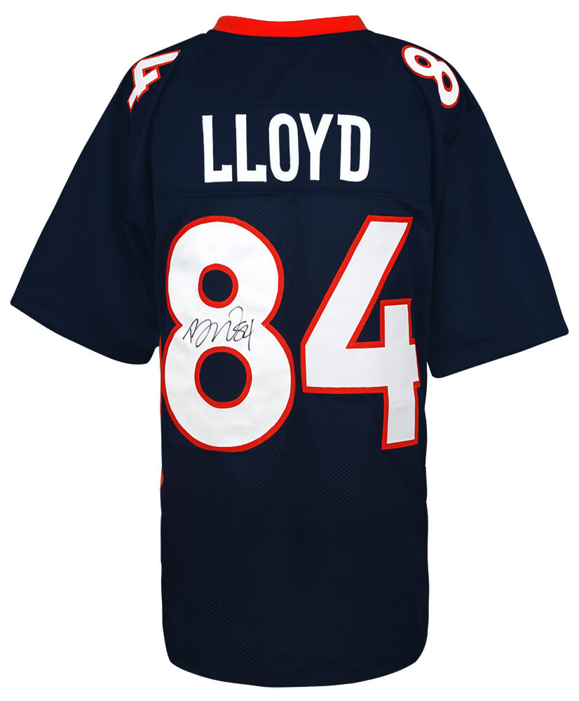 Brandon Lloyd Signed Navy & Orange Custom Football Jersey - LLOJRY300 - Brandon Lloyd Signed Navy & Orange Custom Football Jersey product image